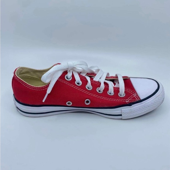 Red Converse Chuck Taylors All-Star Low Top Canvas Sneakers Unisex M(4) F(6) - Picture 9 of 16
